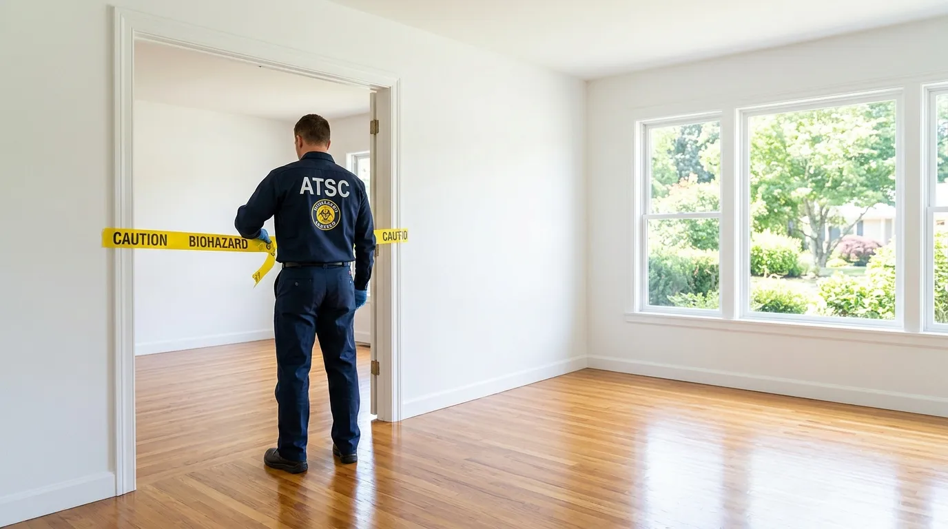 Certified biohazard cleanup crew performing Decomposition Cleanup in Palmview South